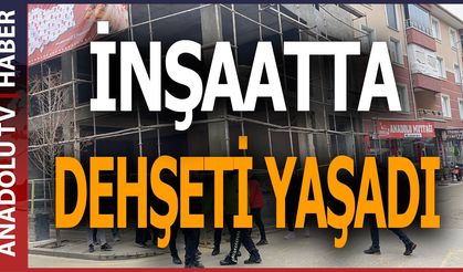 İNŞAATTA İSKELEDEN DÜŞEN İŞÇİ HASTANELİK OLDU