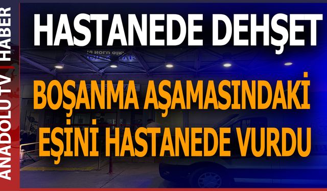 Eşini hastanede silahla vurarak ağır yaraladı